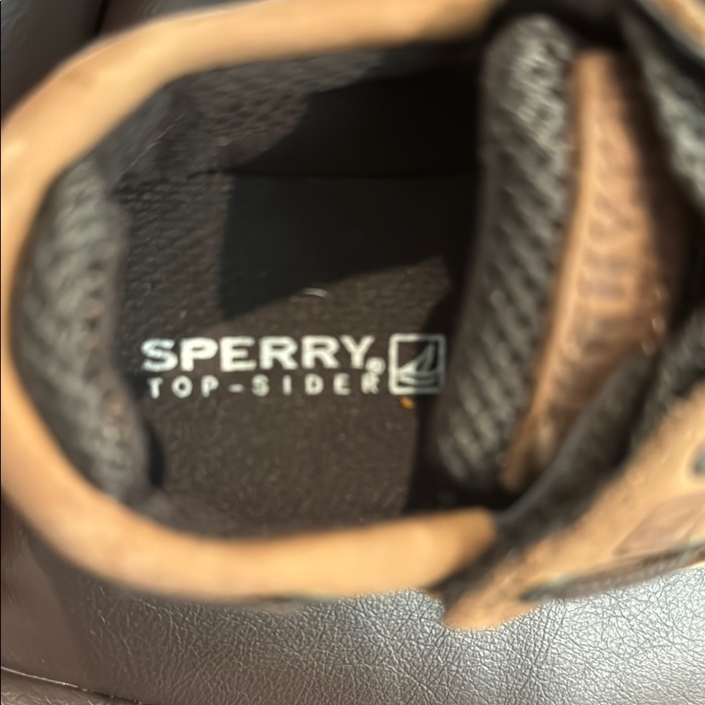Sperry Brown Moccasins with Nautical Design - Picture 2 of 6